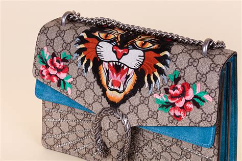 gucci hand bag vintage blue tiger|gucci dionysus handbag.